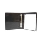 Ashlin LEOPOLDO Executive 3" 3-Ring Folio-Binder, Black , (P7207D-08-01)-Black - MidnightFeaturing ASHLIN® Napoli Napa Leather. This is a full grain cowhide leather. This leather is a smooth and soft leather, with a matte finish. ASHLIN® products are crafted from 100% genuine leather.  ASHLIN® uses full grain leather, which is the ultimate quality in leather available.