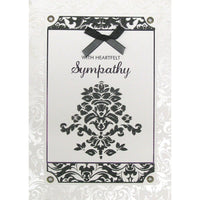Rosedale 5-1/2" x 8" With Heartfelt Sympathy Greeting Cards And Envelopes, 6 Pack (19943)-Printed on premium uncoated card stock