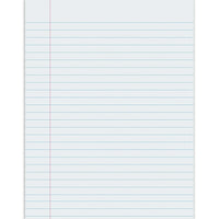 Pacon Composition Paper 8.5" x 11" Unpunched White Wide Ruled, 1000 Pack (PAC2401)-Clear smooth white bond