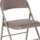 Flash Furniture HERCULES Series Double Braced Grey Vinyl Folding Chair-Double Braced Frame