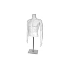 Eddie's Headless Male Torso Body Form - 21" W x 24" H x 9" D - White-Polyethylene