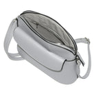 Nicci Crossbody with Front Flap - Light Grey-Silver tone hardware