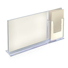 Azar Displays Acrylic Counter Display Sign Holder with Brochure Holder, 16"W x 8.5"H, 2 Pack (252054-2-PACK)-This sign holder can be displayed on pegboard, slatwall and gridwall wall systems & displays