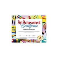 Flipside Blue Border Art Achievement Certificate, 8 1/2" x 11", 90 Pack-Dimensions: 8 1/2"L x 11"W