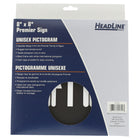 Headline Sign Premier UNISEX Sign - 8" H x 8" L - Black-Use anywhere for an updated, upscale look