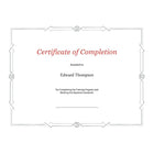 St. James Premium Weight Certificates, Gatsby Design, Silver Foil, White, 15 Pack-Free downloadable templates from www.first-base.com