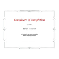 St. James Premium Weight Certificates, Gatsby Design, Silver Foil, White, 15 Pack-Free downloadable templates from www.first-base.com