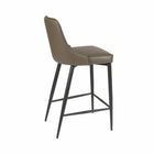 Plata Decor Island Stools with Black Metal Legs - Taupe - 2 Pack-Weight Capacity: 200 lbs