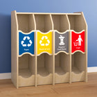 Flash Furniture Bright Beginnings Commercial Grade Wooden Pretend Play Recycling Station for Children-Green Guard Certified for Safety