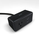 NXT Technologies 5 ft. Extension Cord, 1 Outlet/2 USB Ports, Black (NX56823)-One AC outlet extension cord with two USB ports is great for office work stations requiring extended reach and extra outlets