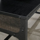 Sauder Foundry Road 36" W Desk Return - Carbon Oak (1 Box)-Melamine top surface is heat, stain, and scratch-resistant.
