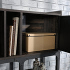 Sauder Foundry Road 72" Desk Hutch - Carbon Oak (1 Box)-Meets BIFMA standard x5.5 for safety, durability, and structural performance.