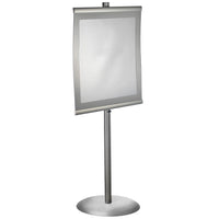 Azar Displays 28" x 22" Curved Metal Floor Sign Holder (300870)-Used to display graphics