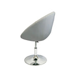 Nicer Furniture Round Leisure Vanity Stool - White-Height adjustable from 17" to 21". and 360 degree swivel
