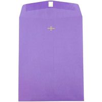JAM Paper 9 x 12 Open End Catalog Envelopes with Clasp Closure, Brite Hue Violet Purple Recycled, 100 Pack (900906767)-Violet