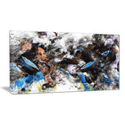 Designart Football in Action Canvas Art Print, (PT2551-32-16)-Print