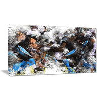 Designart Football in Action Canvas Art Print, (PT2551-32-16)-Print