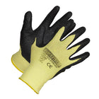 Forcefield Cut Resistant Aramid Fiber Nitrile Palm Coated Gloves - Black - Small-Cut resistant