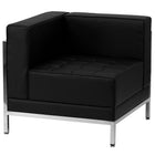 Flash Furniture HERCULES Imagination Series Black LeatherSoft U-Shape Sectional Configuration, 10 Pieces-Black LeatherSoft Upholstery