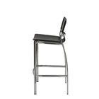 Plata Import Venice Stool, 30"H, Black (A-5041B-B)-Faux Leather