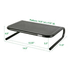 Allsop Metal Art Jr. Monitor Stand with 14" Wide Platform, Pearl Black (30165)-Great for not only monitors but laptops, printers, TVs, gaming consoles, DVD players, stereos, and more up to 40 lbs/18 kg as well