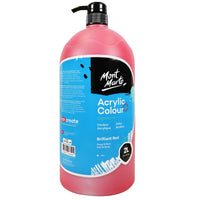 Mont Marte Studio Acrylic Paint - 2L - Brilliant Red-Acrylic paint