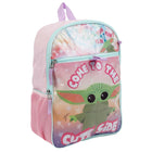 Bioworld 5-Piece Backpack Set - 16" H x 12" W - Star Wars The Mandalorian Cute Grogu-Design: This Star Wars The Mandalorian Cute Grogu backpack set features scattered stars, pastel colours and Grogu saying Come to the Cute side & Yum Yum!