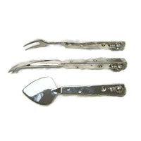 Elegance Mice 3-Piece Cheese Servers Set-Material: Stainless Steel