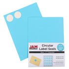 JAM Paper Round Circle Label Sticker Seals, 1.67" diameter, Assorted Bright Colours, 4 Packs of 120 (147627assrt)-Self-adhesive