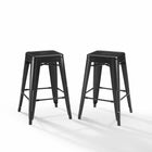 Plata Decor Tolix 26"H Stool - Black - 2 Pack-Counter stool