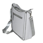 Nicci Medium Top Zip Crossbody Bag with Web Strap - Grey-Grey - Polyurethane