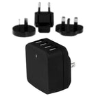 StarTech 4-Port International Travel USB Wall Charger, 34W/6.8A, Black (USB4PACBK)-Charge your devices at home or overseas with the included universal power adapter