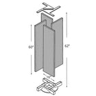Azar Displays Floor Display Pinwheel Spinner, 60" x 16", Clear (700420-CLR)-Four Sided