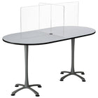 Safco Multi-Workstation Tabletop Sneeze Guard - 59"W x 23.5"H x 29.5"D - Clear-Helps reduce exposure to droplets and moisture produced by sneezing, coughing and talking