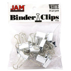 JAM Paper Office Desk Supplies Bundle, Paper Clips & Binder Clips, White (218334wh)-One pack of each