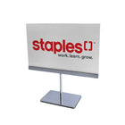 Futech CTS0151 Countertop Chrome Base Sign Holder - 11-1/2" x 11" x 3-1/2" - Chrome Base - 2 Pack-The CTS0151 Countertop Chrome Base Sign Holder is a double-sided display. This display can be used for displaying information or simply have it for promotional purposes.