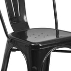 Flash Furniture 31.5'' Square Black Metal Indoor-Outdoor Table Set with 4 Stack Chairs (ET-CT002-4-30-BK-GG)-7