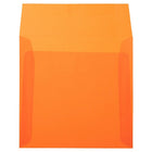 JAM Paper 6.5" x 6.5" Square Envelopes - Orange Translucent Vellum - 100 Pack-Size: 6 1/2" x 6 1/2"