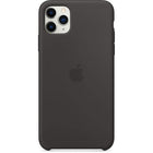 Apple Silicone Case for iPhone 11 Pro Max - Black-A soft microfiber lining on the inside helps protect your iPhone.