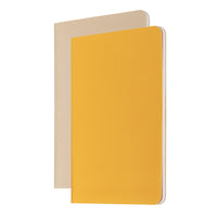 Gry Mattr Soft Cover Stone Paper Journal – A6 format – 48 pages – Yellow/Taupe – 2 Pack-48 Lined Pages
