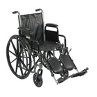 Drive Medical Silver Sport 2 Wheelchair, Desk Arms, Legrest, 16" Seat-Black, Steel