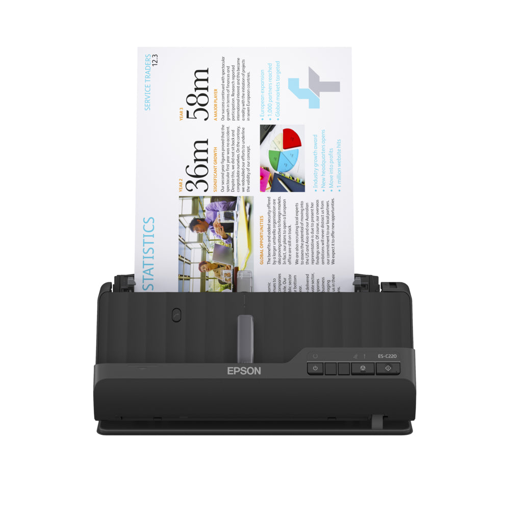 Epson WorkForce ES-C220 Compact Desktop Document Scanner - Black