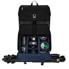 Lencca Logan 17" Laptop Travel Backpack - Black-Weatherproofed coated cotton twill exterior.