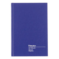 Blueline A1750 Series Account Book - Record Book - 8 1/4" x 5 5/8" - Blue-Perfect binding with hard blue cover