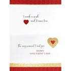 Rosedale Gold Greeting Cards/Envelopes - Happy Valentine's Day Sweetheart (50122) - 5-1/2" x 8" - 6 Pack-Contains glitter or foil embellishments
