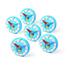 Hand2Mind NumberLine Clock: Deluxe - Multicolor - Set of 6-teaching clock for kids learning: When shopping for your kindergarten or preschool student, our number line clock is must have for kids school supplies going into the new school year.
