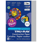 Pacon Tru-Ray Construction Paper - 9" x 12" - Grey - 500 Sheets-Heavy 76 lb. 100% vat-dyed sulphite with longer, stronger fibers.