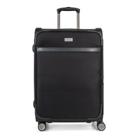 Bugatti Nashville 25.25" Hybrid Hardside/Softside Spinner Check-in Luggage - Black-Black/ Hybrid (Polyester and Polypropylene)
