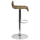 Flash Furniture Contemporary Wicker Adjustable Height Barstool with Waterfall Seat and Chrome Base - 2 Pack-Wicker Seat