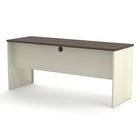 BESTAR Prestige + Credenza, White Chocolate/Antigua (99612-1152)-Durable 1" commercial grade work surface with melamine finish that resist scratches, stains and wear.